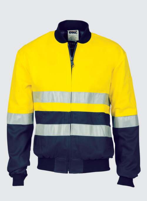 3758 HiVis Two Tone D/N Cotton Bomber Jacket with CSR R/tape