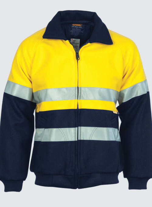 3859 HiVis Two Tone Bluey Bomb er Jacket with 3M R/Tape
