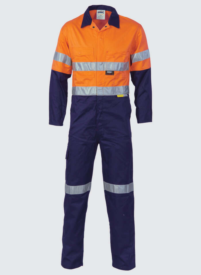 3955 HiVis Cool-Breeze two tone L.Weight Cott on Coverall with 3M R/Tape
