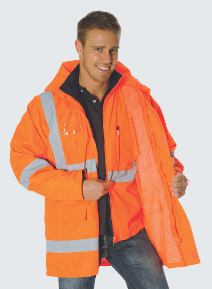 3999 HiVis Cross Back D/N “6 in 1” jacket (Outer Jacket and Inner Vest can be sold separately)