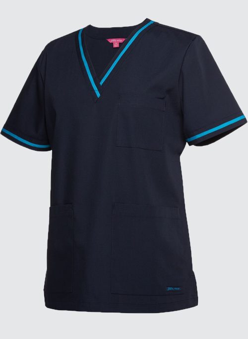 4SCT1 LADIES CONTRAST SCRUBS TOP