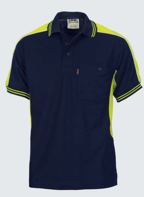 5214 Polyester Cotton Panel Polo Shirt - Short Sleeve
