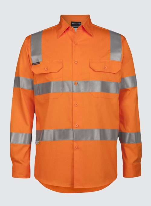 6DNWR HI VIS (D+N) L/S 150G VIC RAIL WORK SHIRT