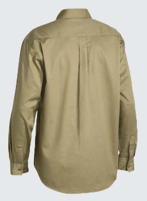 BSC6433 CLOSED FRONT COTTON DRILL SHIRT - LONG SLEEVE