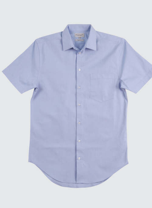 M7040S Men's CVC Oxford Short Sleeve Shirt