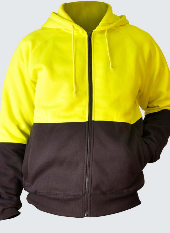 SW24 Men's High Visibility Two Tone Fleecy Hoodie