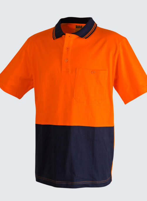 SW35 Cotton Jersey Two Tone Safety Polo