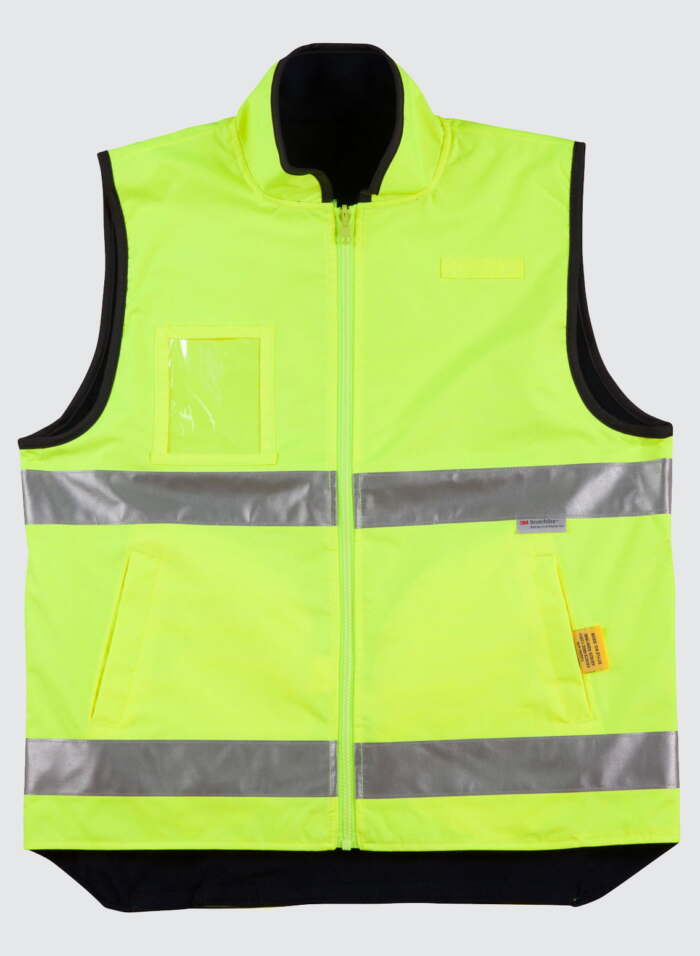 SW49 High Visibility Reversible Mandarine Collar Safety Vest