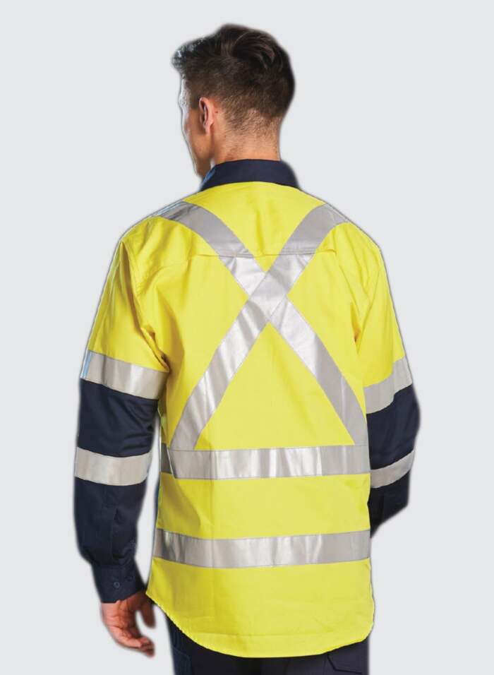 SW70 biomotion day/night light weight safety shirt with x back tape configuration