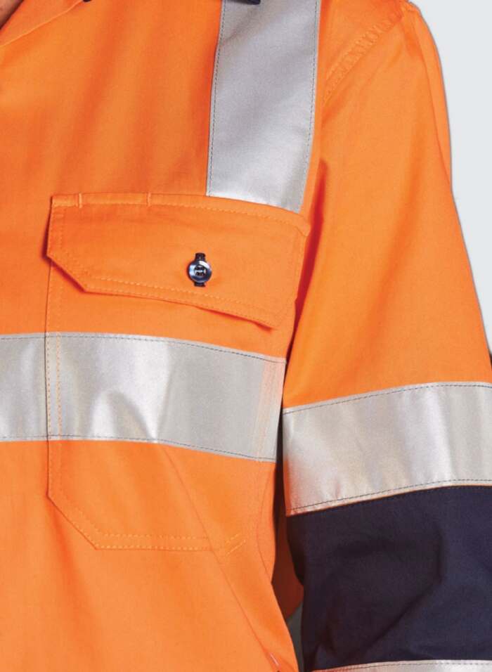 SW70 biomotion day/night light weight safety shirt with x back tape configuration