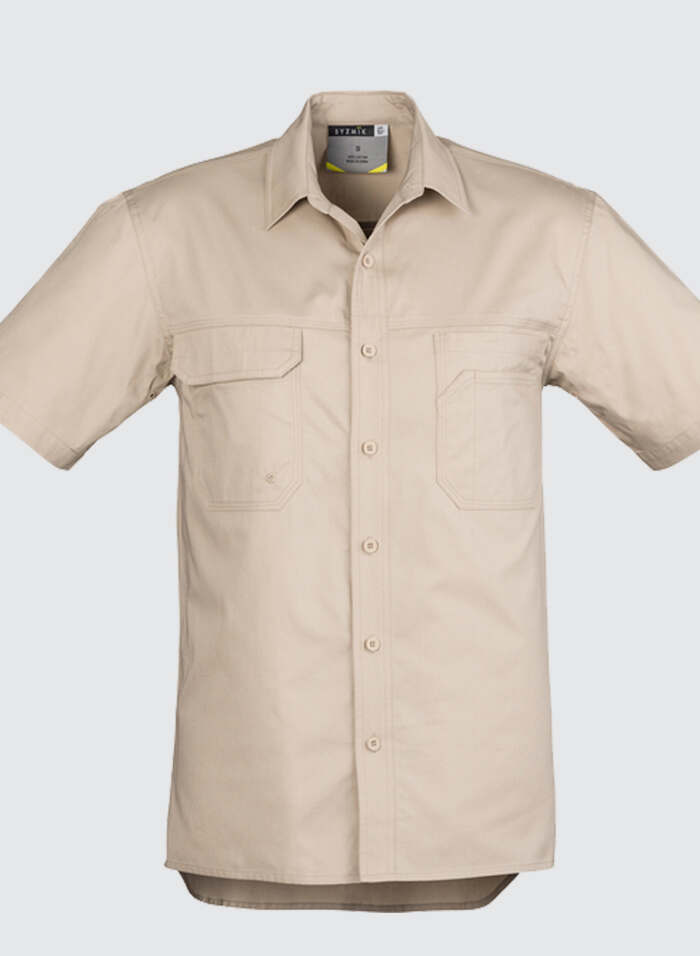 ZW120 Mens Light Weight Tradie Shirt - Short Sleeve
