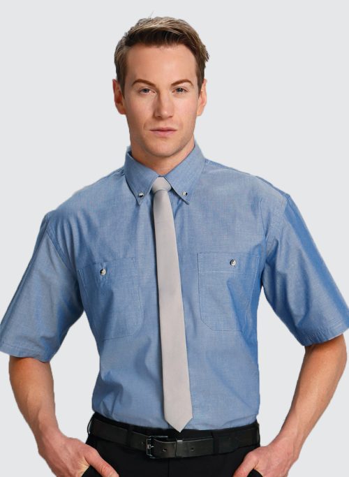 BS03S Men's Chambray Short Sleeve