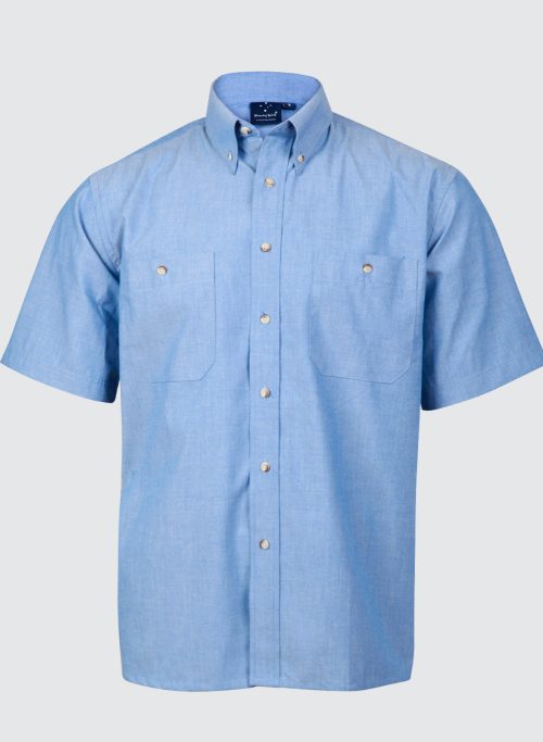 BS03S Men's Chambray Short Sleeve