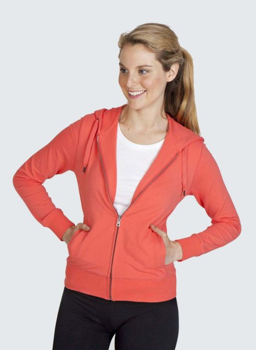 F280ZZ Ladies Spandex Zip Hoodie