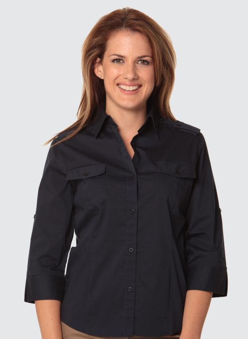 M8913 Women's 3/4 Sleeve Military Shirt