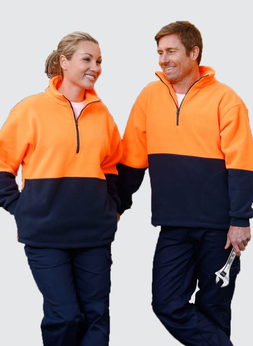 SW07 HI-VIS 2 TONE POLAR FLEECE