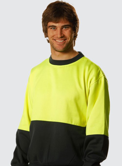 SW09 High Visibility 2 Tone Crew Neck Windcheater