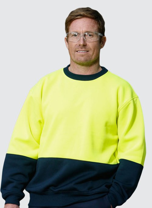 SW09 High Visibility 2 Tone Crew Neck Windcheater