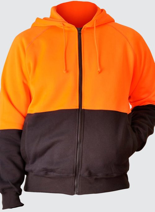 SW24 Men's High Visibility Two Tone Fleecy Hoodie