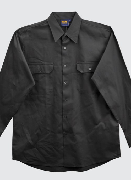 WT04 Cotton Drill Long Sleeve Work Shirt