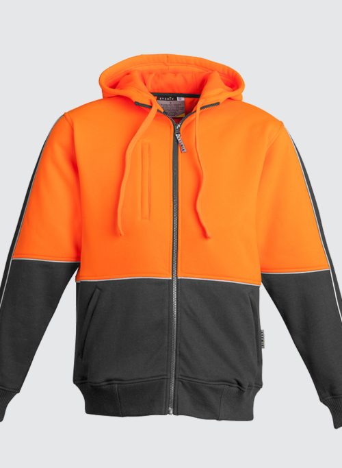 ZT464 Mens Hi Vis Full Zip Hoodie